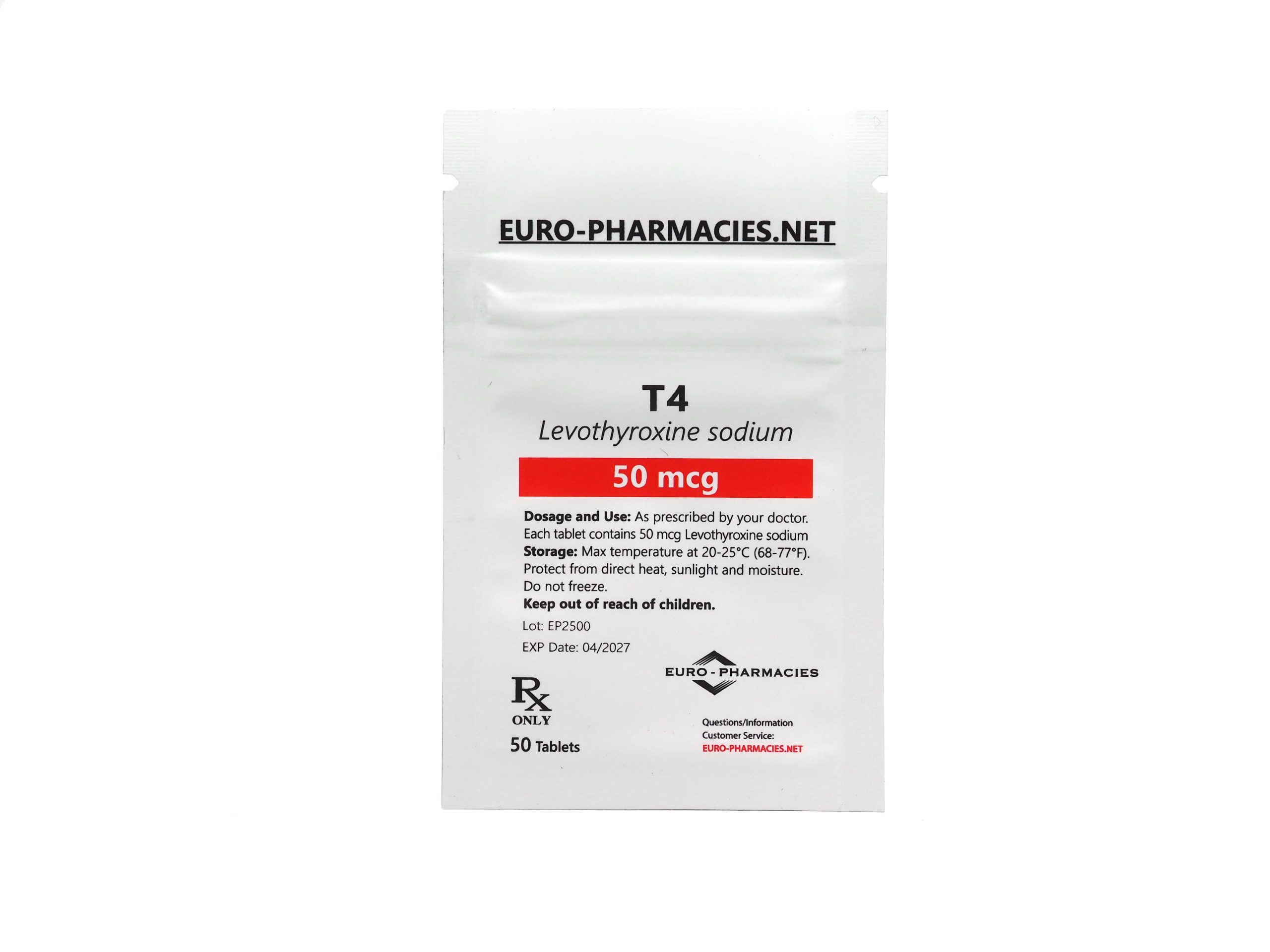 Euro Pharmacies Cytomel T4 50mcg 50tabs – Baggies