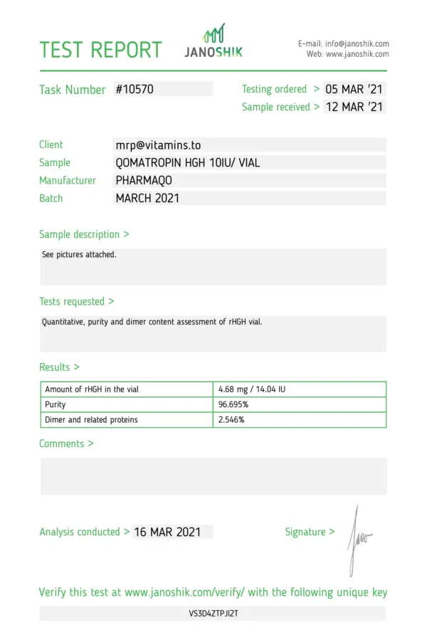 Pharmaqo Qomatropin HGH Pharmaqo kaufen