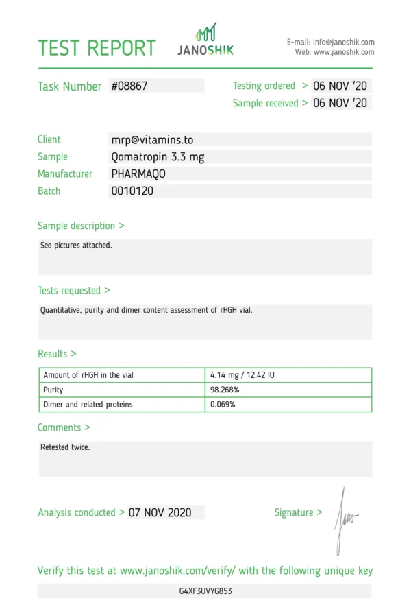 Pharmaqo Qomatropin HGH Pharmaqo kaufen