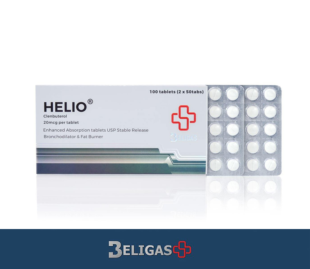Beligas Pharma Helio Clenbuterol 20mcg per tablet, 100 tablets