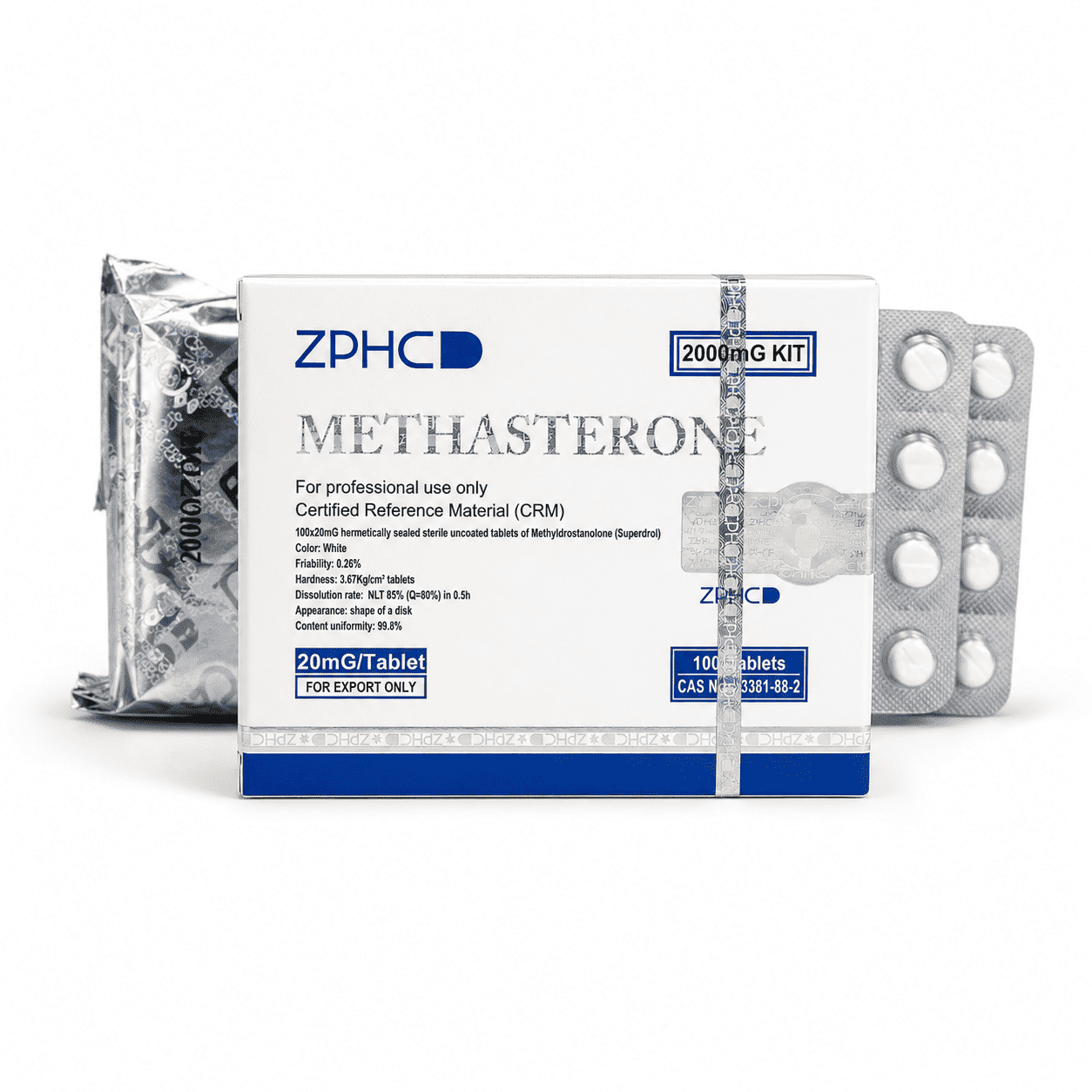 ZPHC Methasterone 20mg (100 Tablets)