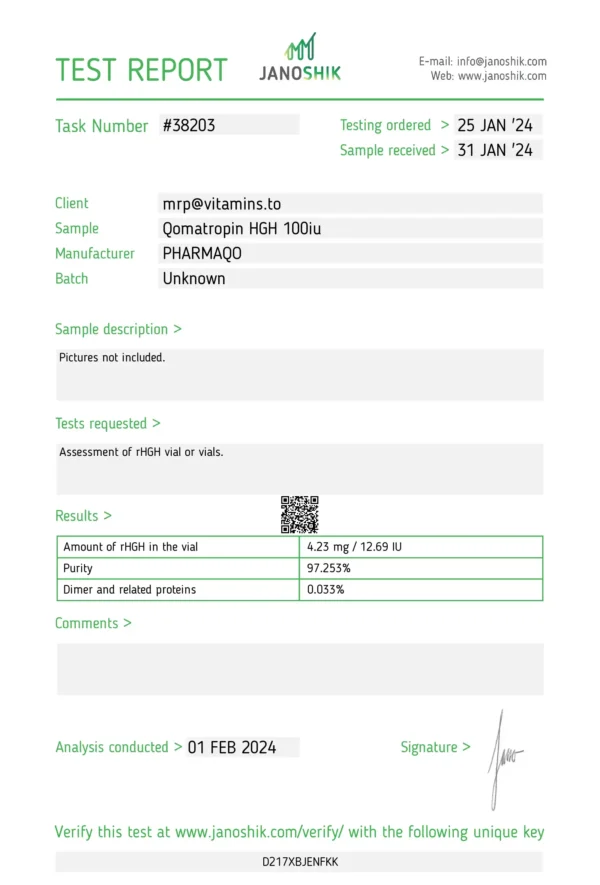Pharmaqo Qomatropin HGH Pharmaqo kaufen