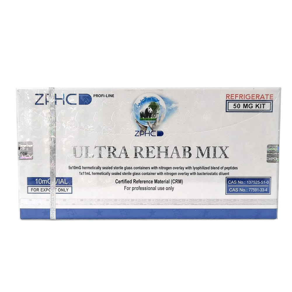 ZPHC Ultra Rehab Mix — 50 mg (BPC-157 5 mg + TB-500 5 mg) — 5 vials × 10 mg