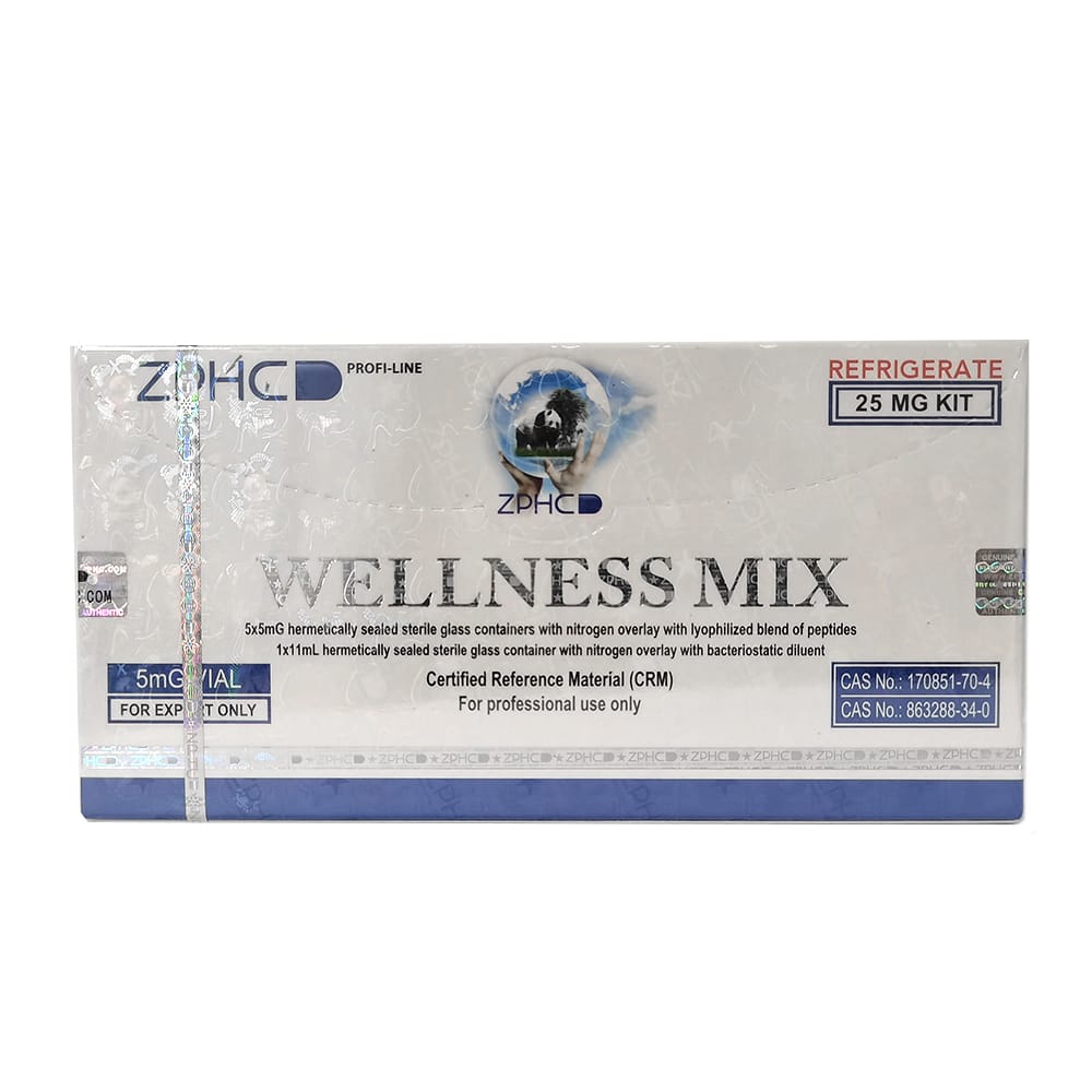 ZPHC Wellness Mix — 25 mg (Ipamorelin 2.5 mg + CJC-1295 2.5 mg) — 5 vials × 5 mg