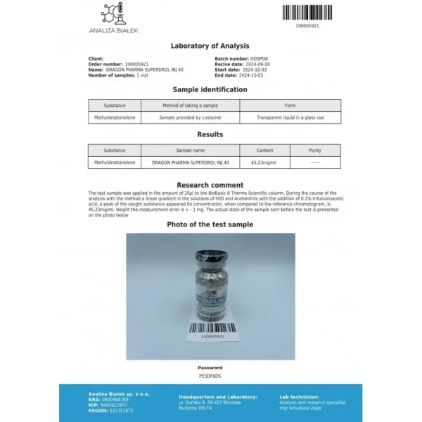 Dragon Pharma SUPERDROL INJ 40 kaufen