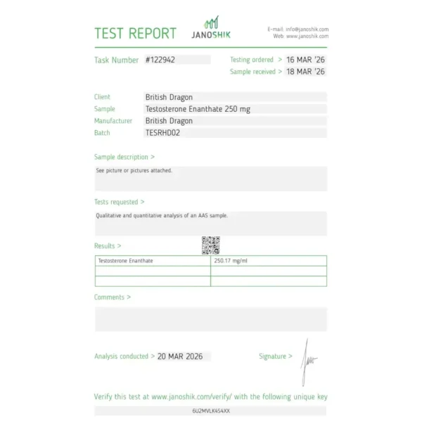 British Dragon Pharma TESTABOL ENANTHATE 250 MG kaufen