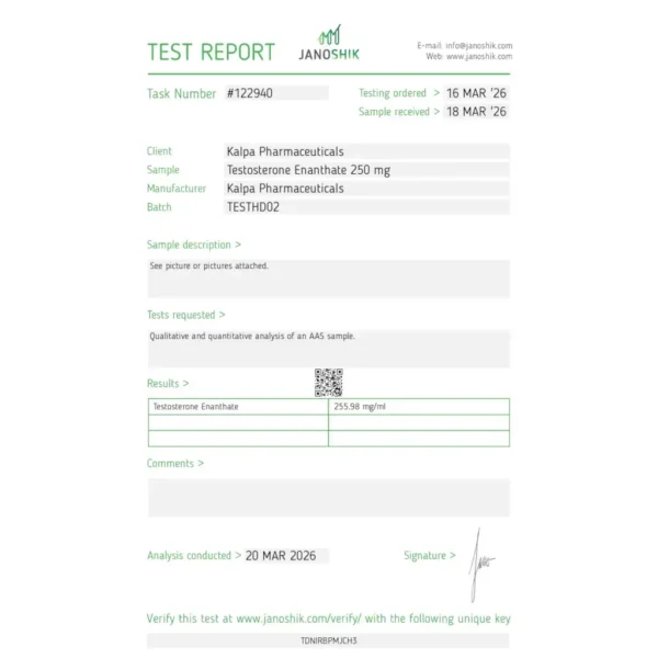 Kalpa Pharma TESTOXYL ENANTHATE 250 MG kaufen