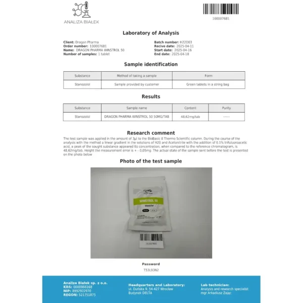 Dragon Pharma WINSTROL 50 kaufen